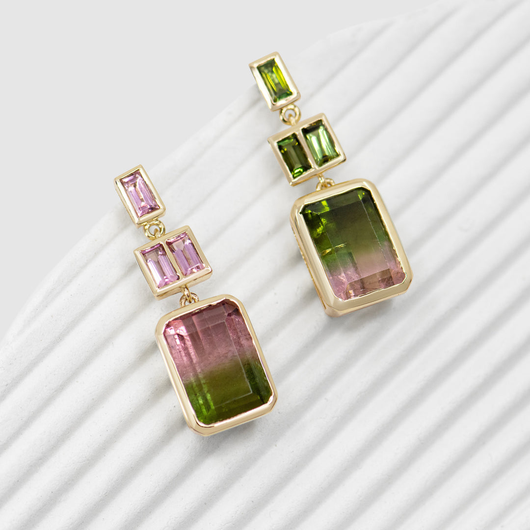 Watermelon Sugar Earrings - Three Tier