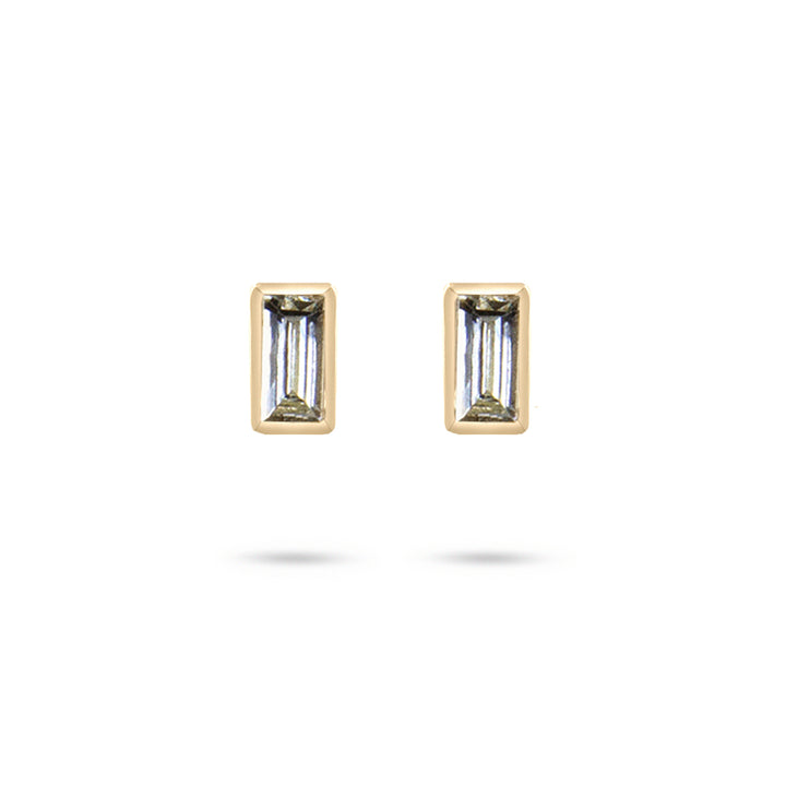Baguette Diamond Stud