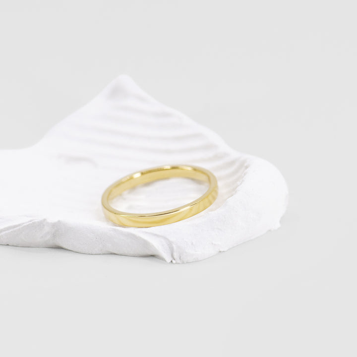 Square Edge Wedding Band