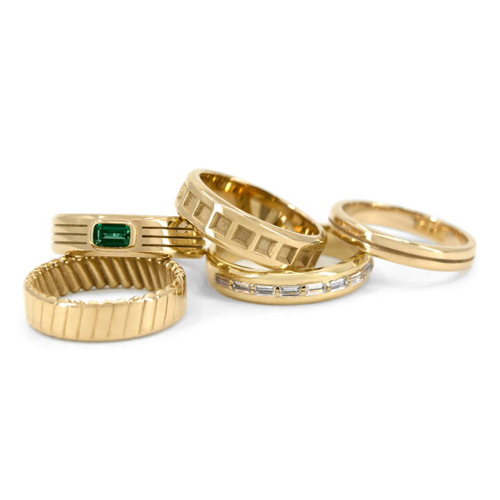 Slim Single Groove Ring