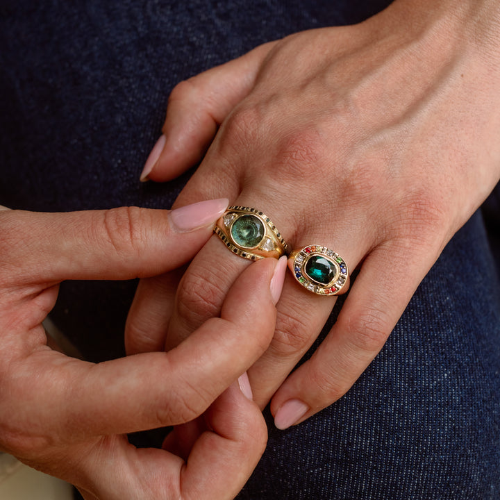 Golden Futures Signet Ring - Evil Eye