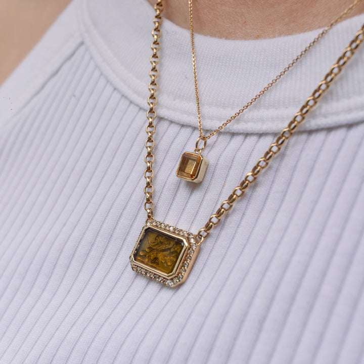 Golden Futures Large Pendant - Acorns