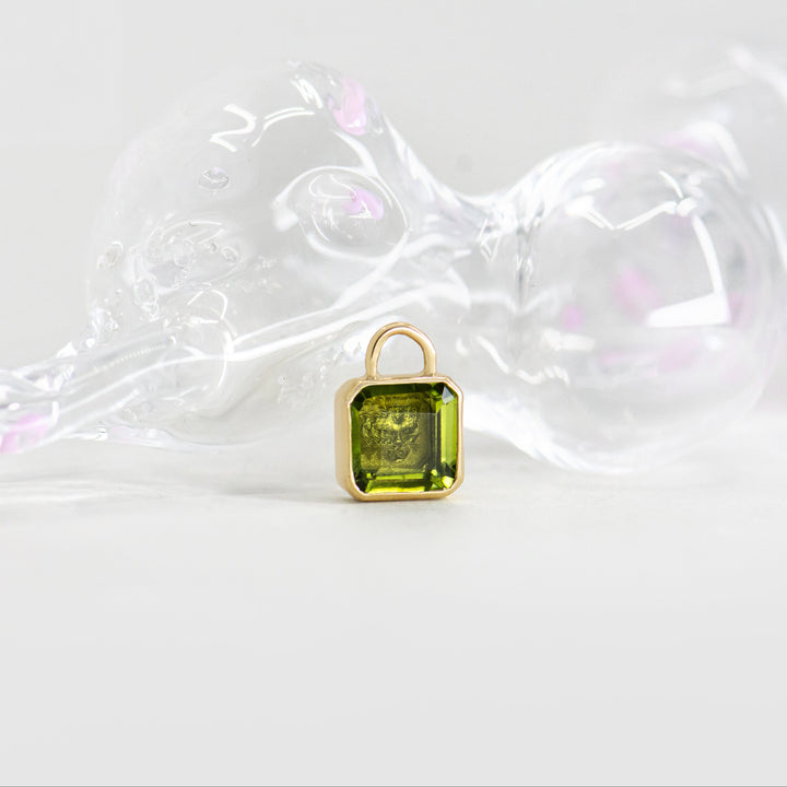 Golden Futures Charm on Huggie Hoop