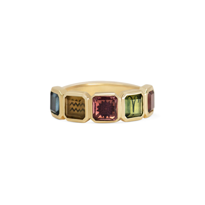 Golden Futures Five Stone Ring