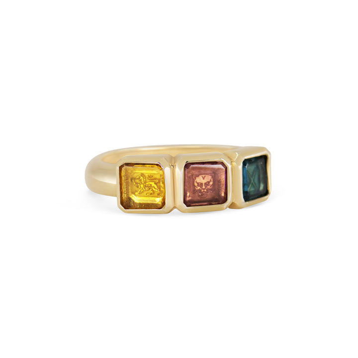 Golden Futures Three Stone Ring