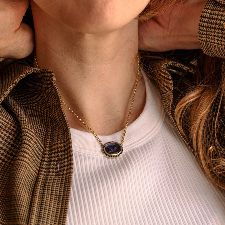 Golden Futures Large Pendant - Hummingbird