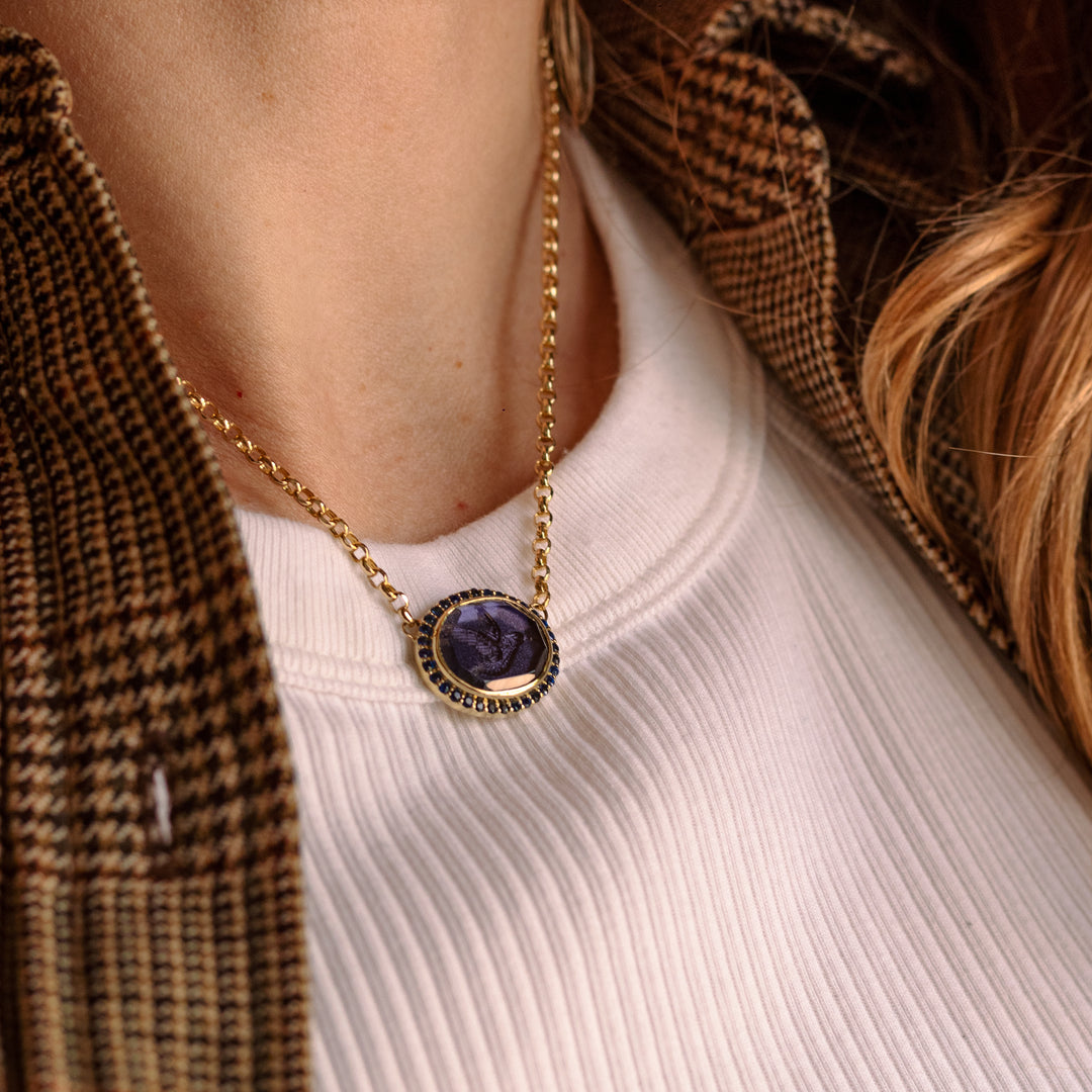 Golden Futures Large Pendant - Hummingbird