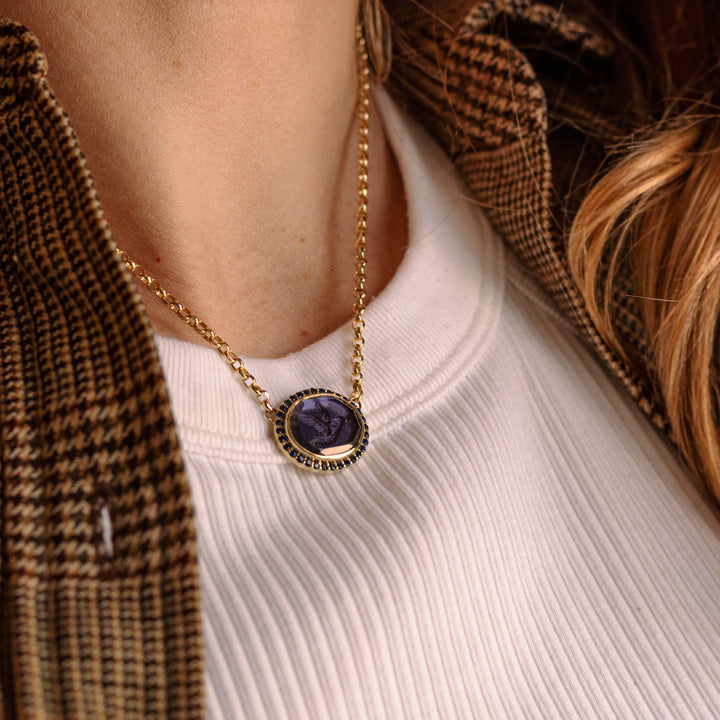 Golden Futures Large Pendant - Hummingbird