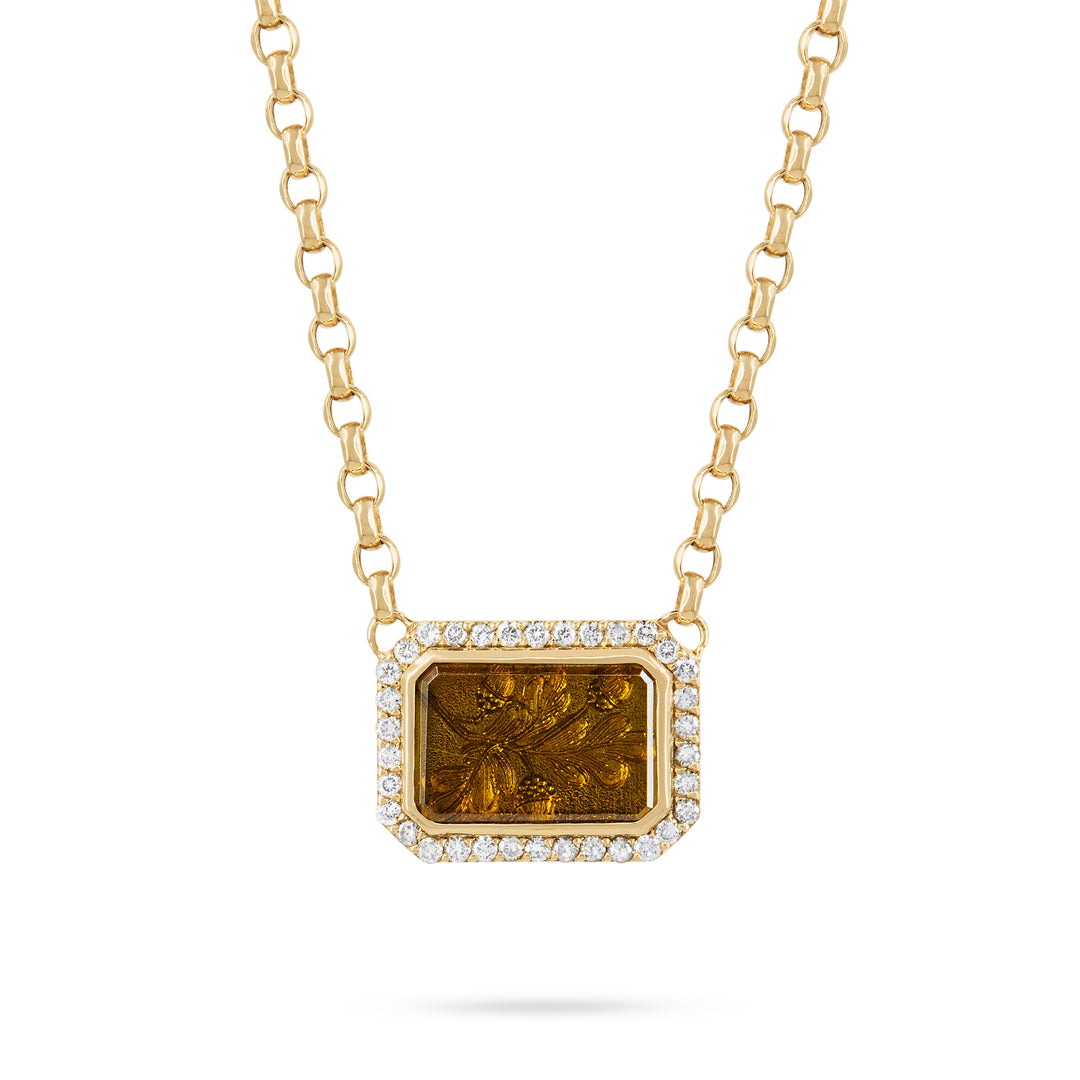 Golden Futures Large Pendant - Acorns