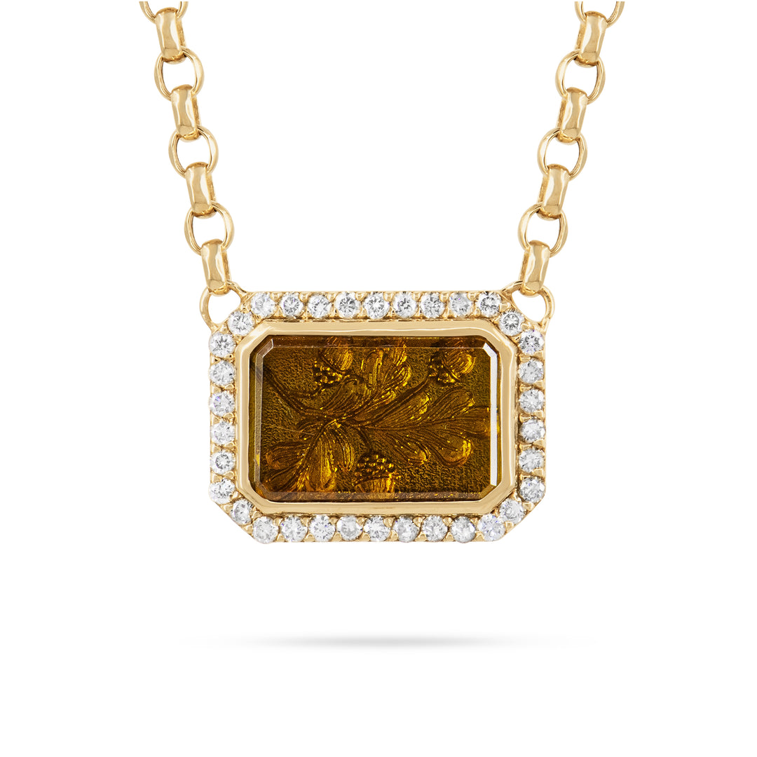 Golden Futures Large Pendant - Acorns