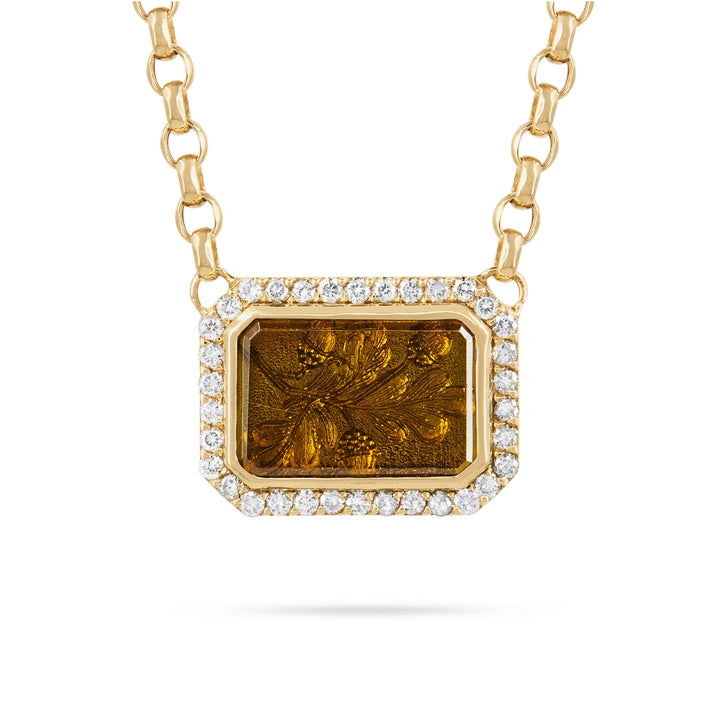 Golden Futures Large Pendant - Acorns