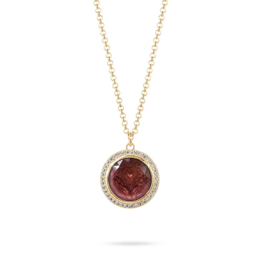 Golden Futures Large Pendant - Heart in Hands