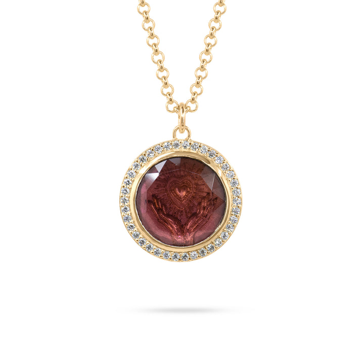 Golden Futures Large Pendant - Heart in Hands
