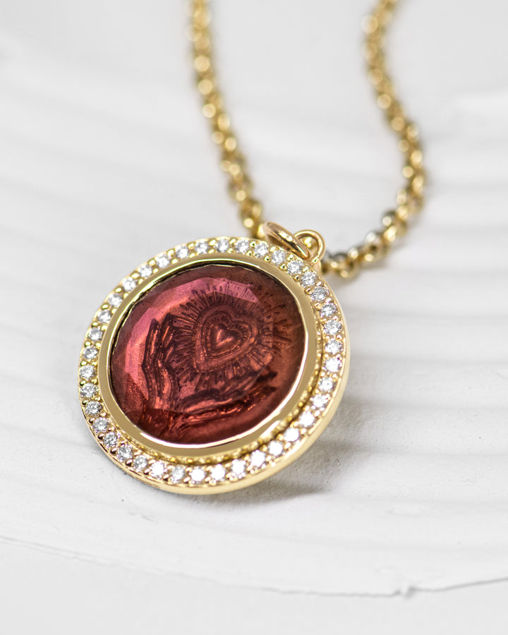 Golden Futures Large Pendant - Heart in Hands