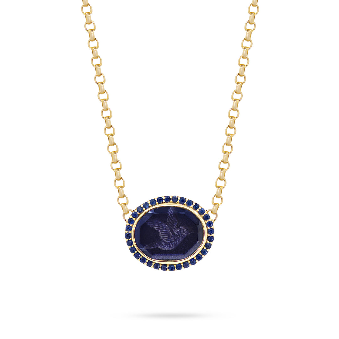 Golden Futures Large Pendant - Hummingbird