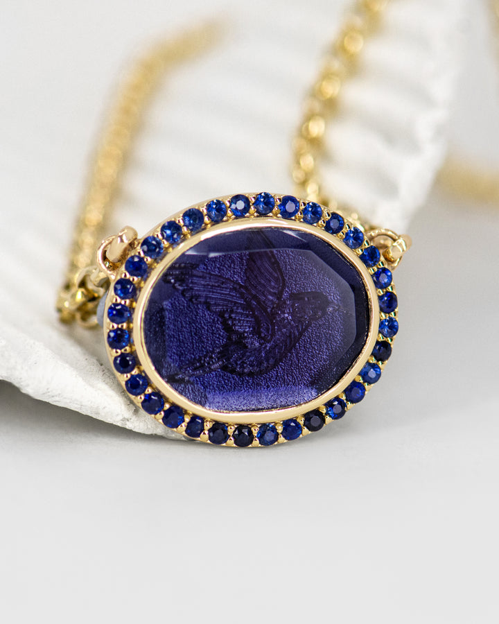 Golden Futures Large Pendant - Hummingbird