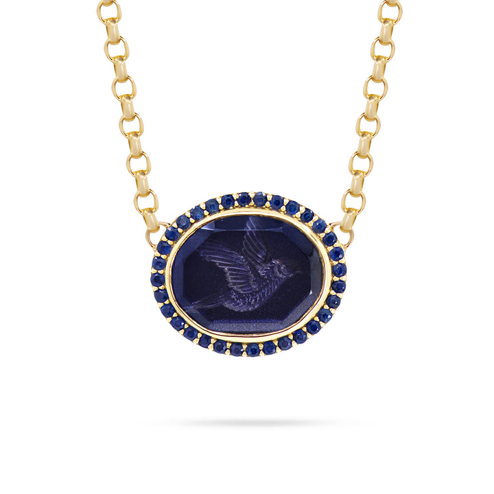 Golden Futures Large Pendant - Hummingbird