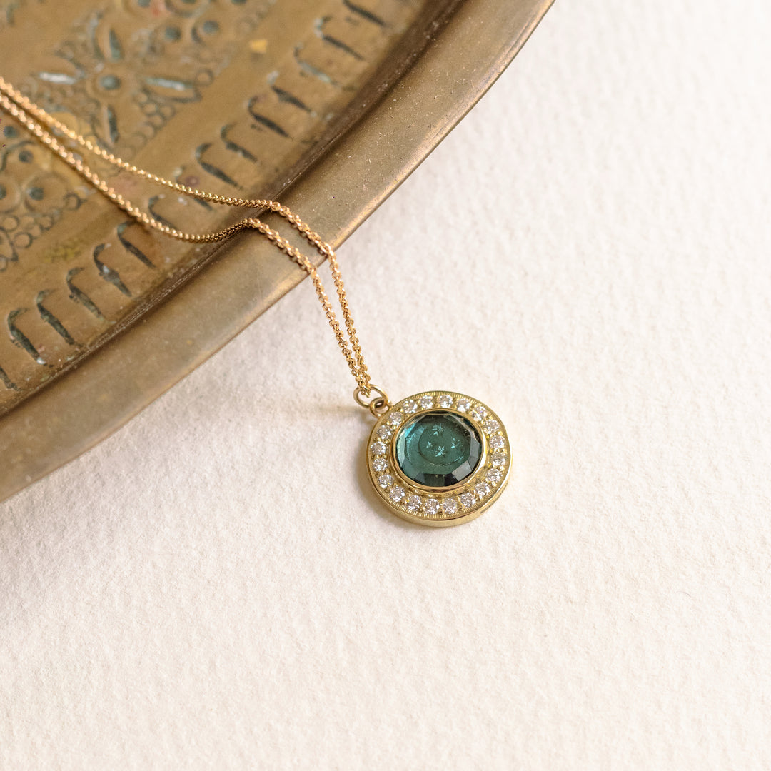 Golden Futures Pendant - Small - Moon & Stars