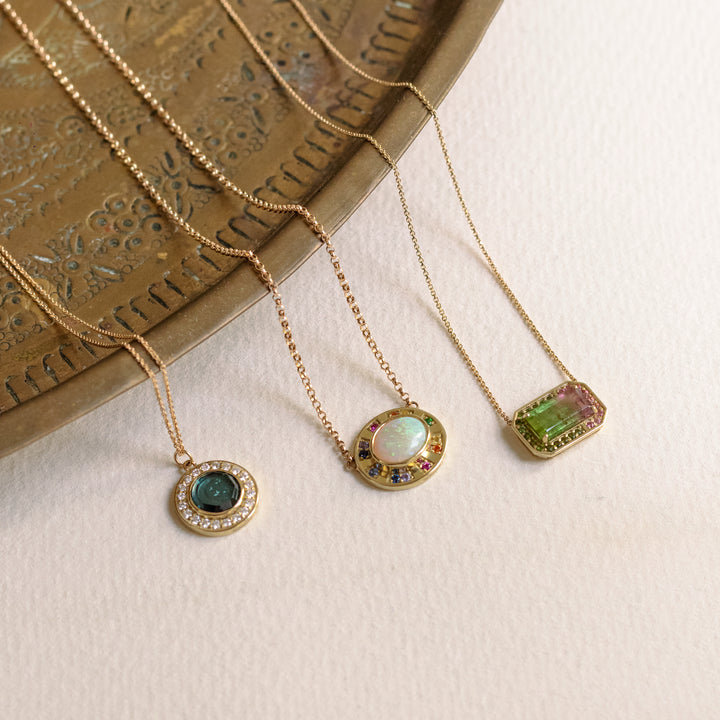 Sunray Halo Medium Pendant Opal
