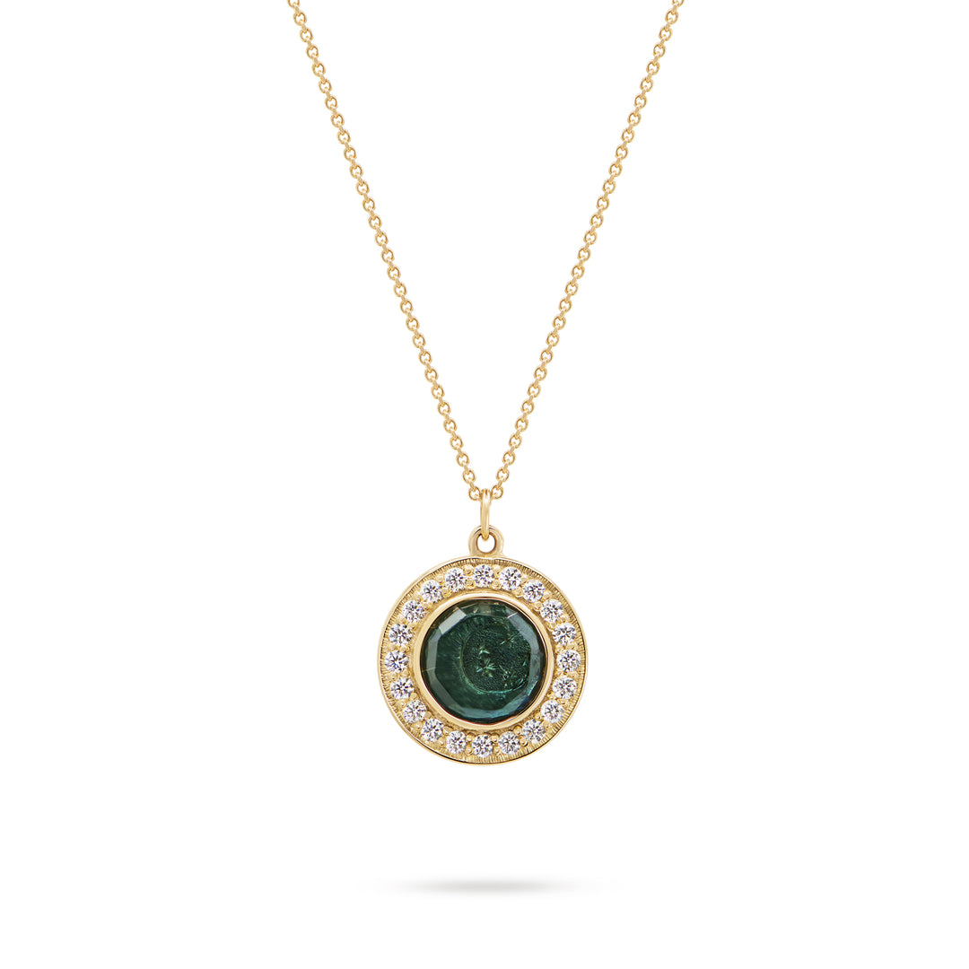 Golden Futures Pendant - Small - Moon & Stars