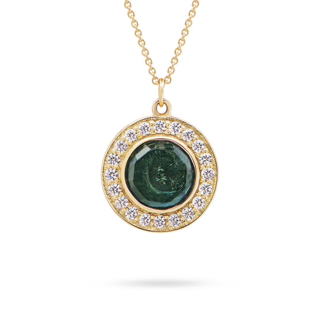 Golden Futures Pendant - Small - Moon & Stars