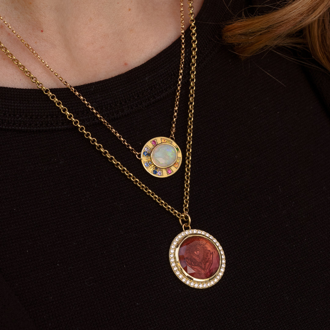Golden Futures Large Pendant - Heart in Hands