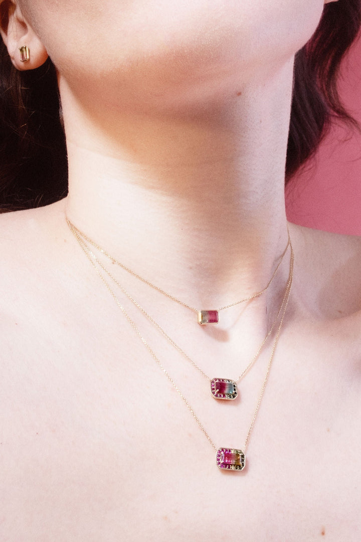 Watermelon Sugar Pendant - Bezel Set