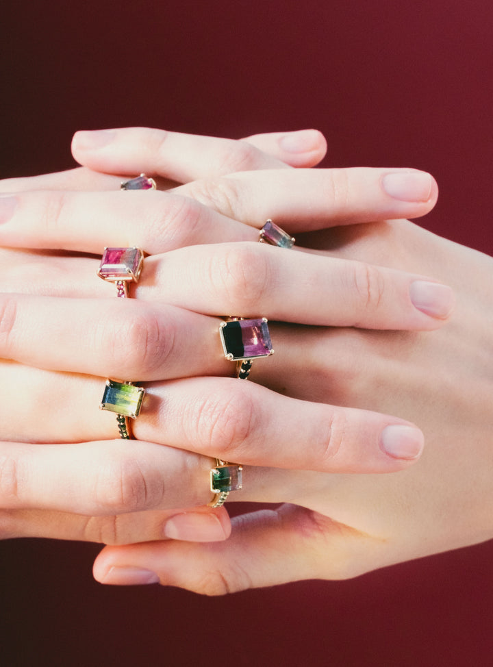 Watermelon Sugar Ring - Medium, Single Row Style