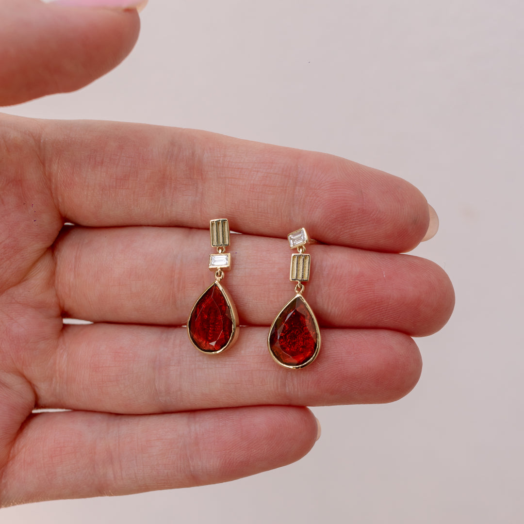 Golden Futures Drop Earrings - Lobster and Crab
