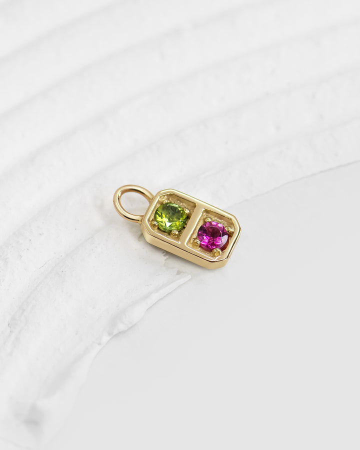 Mini Domino Hoop Charm