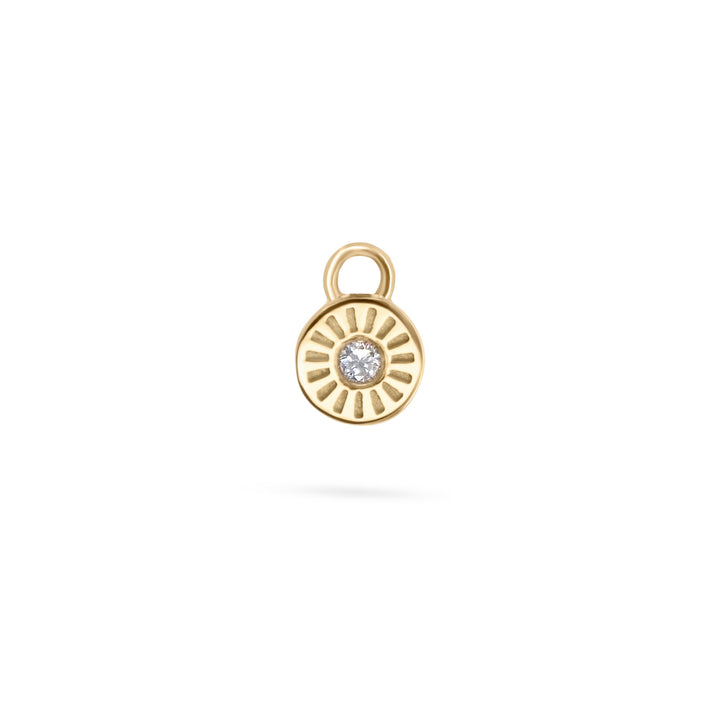 Mini Sunray Diamond Hoop Charm