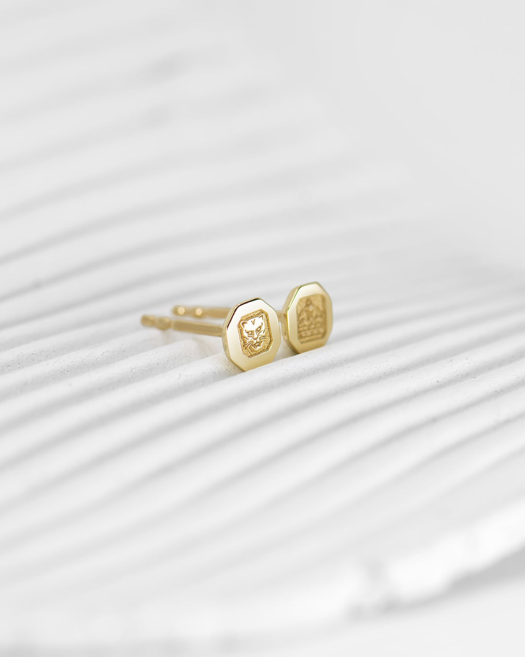 Octagonal Hallmark Stud