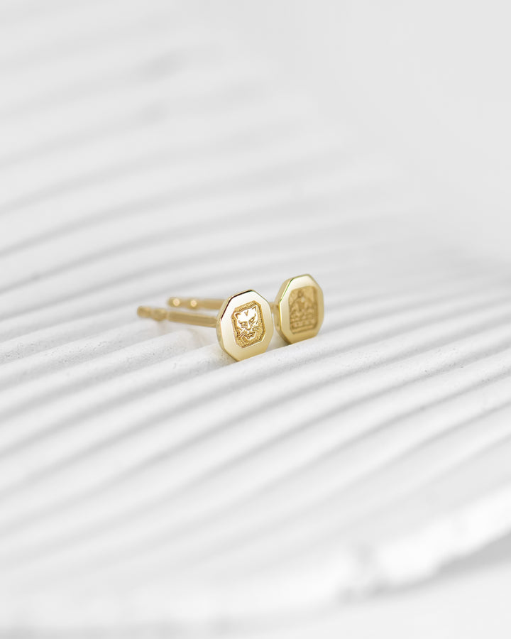 Octagonal Hallmark Stud