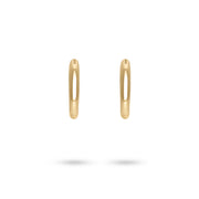12mm Solid Gold Huggie Hoops - Pair