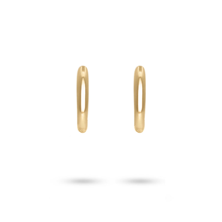 12mm Solid Gold Huggie Hoops - Pair