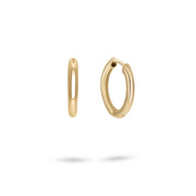 12mm Solid Gold Huggie Hoops - Pair