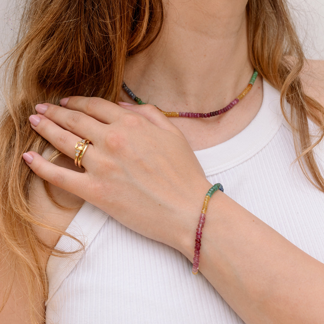Rainbow Sapphire Necklace