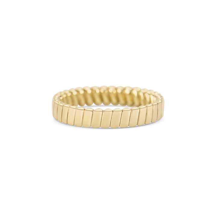 Slim Diagonal Groove Ring