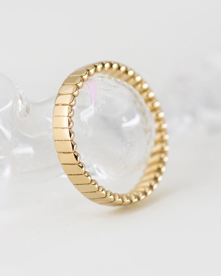 Slim Diagonal Groove Ring