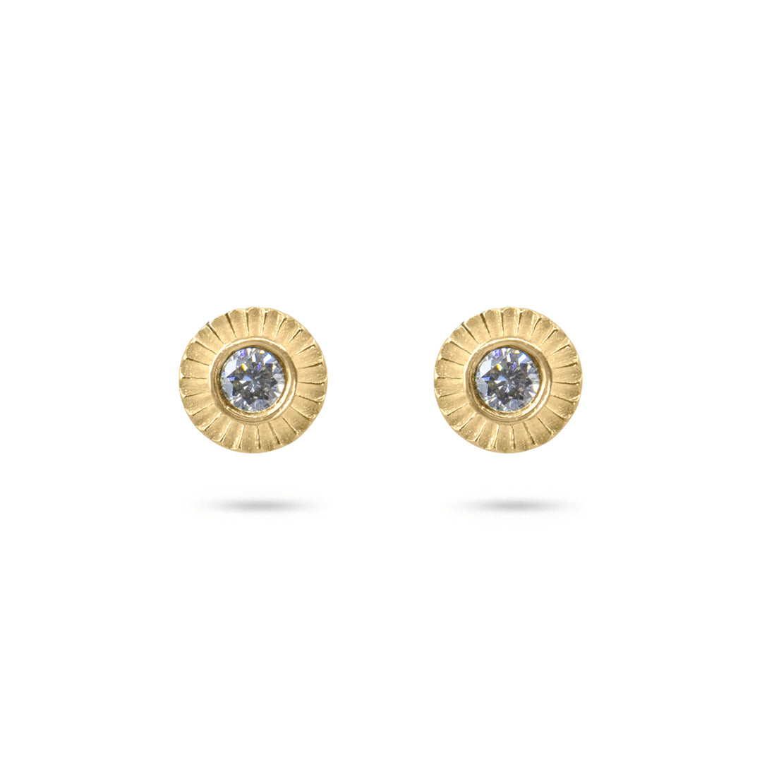 Sunray Diamond Stud