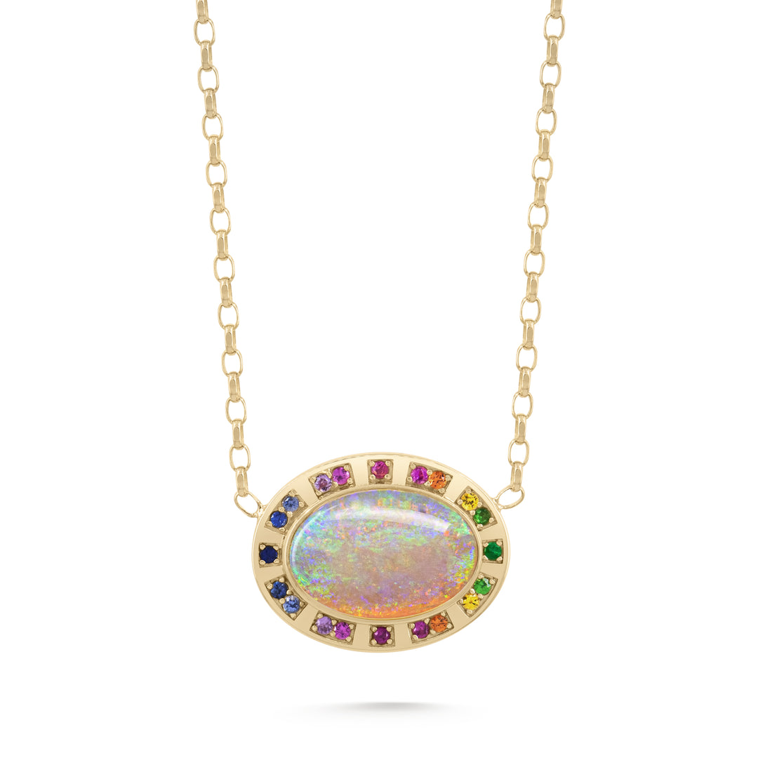 Sunray Halo Pendant - Opal
