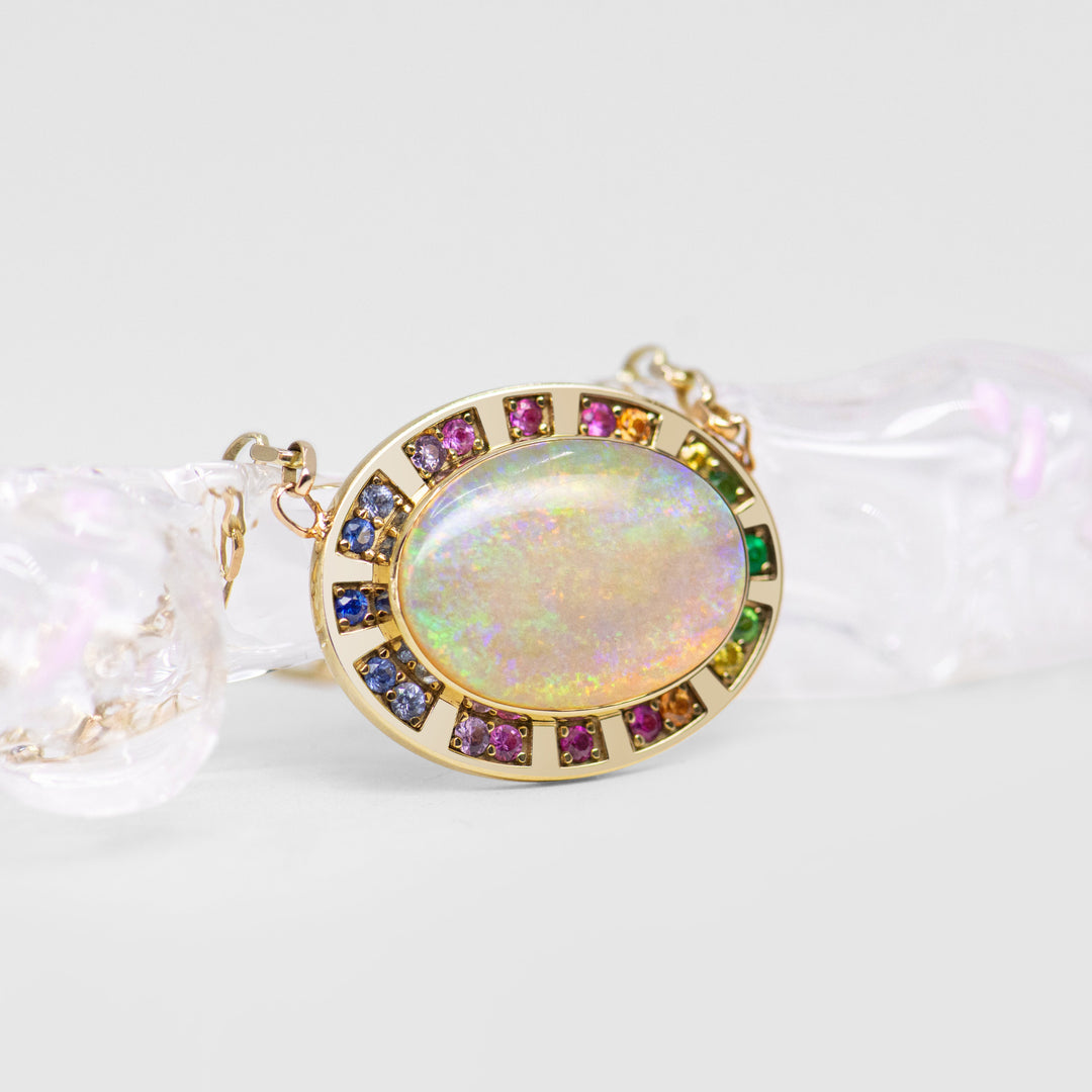 Sunray Halo Pendant - Opal