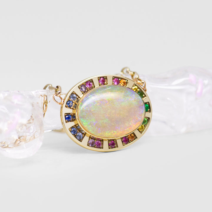 Sunray Halo Pendant - Opal