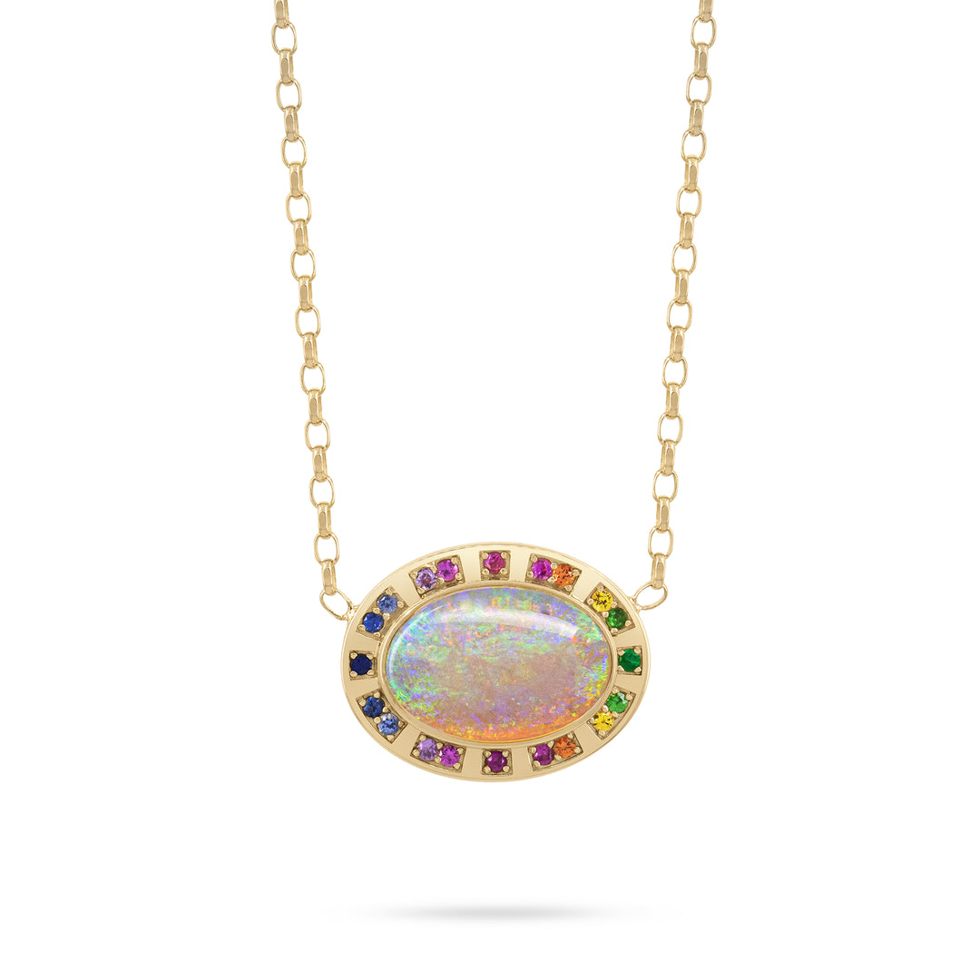 Sunray Halo Pendant - Opal