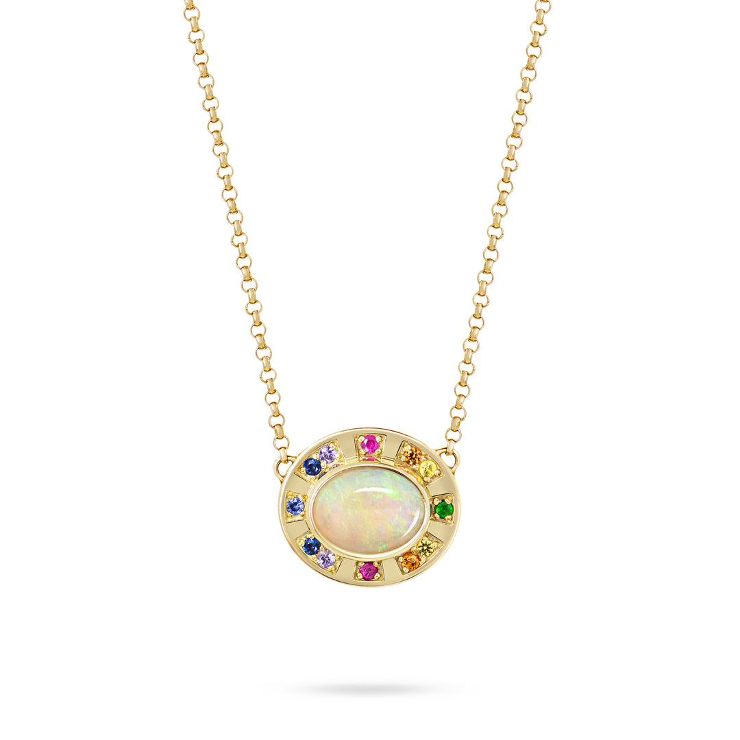 Sunray Halo Medium Pendant Opal