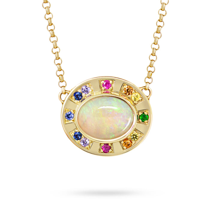 Sunray Halo Medium Pendant Opal
