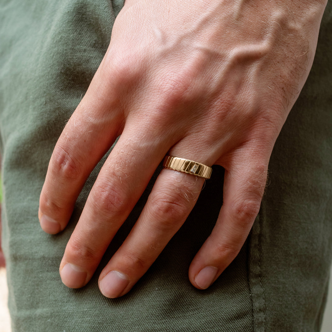 Diagonal Groove Ring