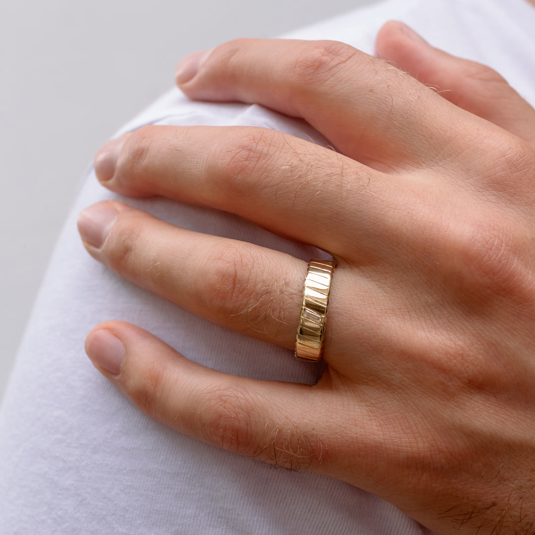 Diagonal Groove Ring