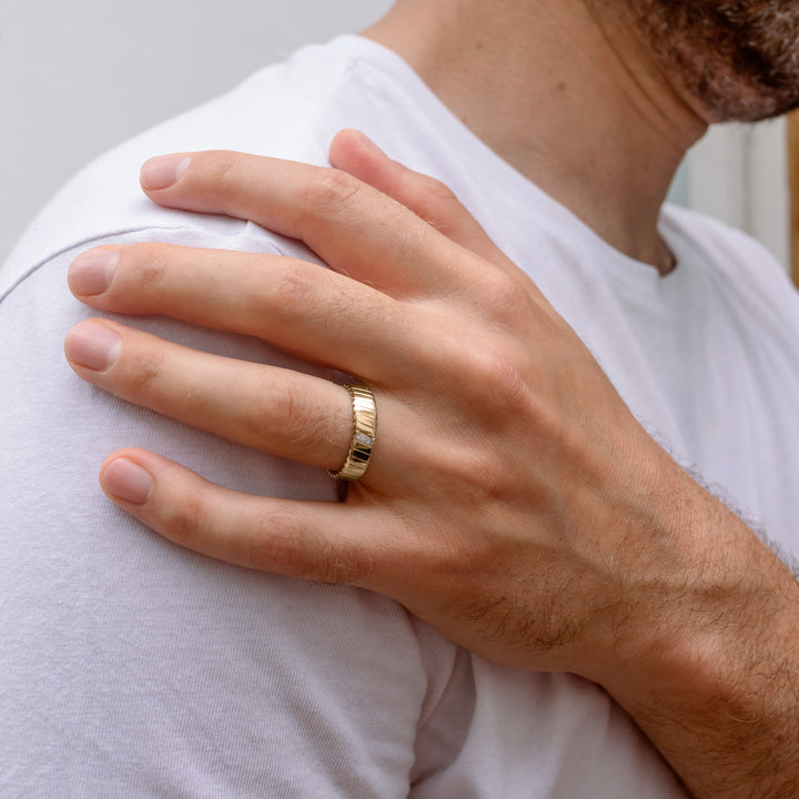 Diagonal Groove Ring