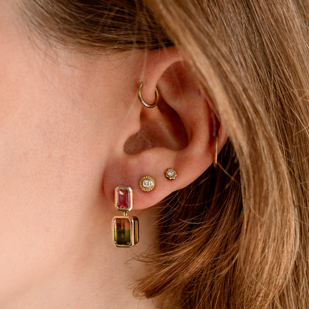 Sunray Diamond Stud
